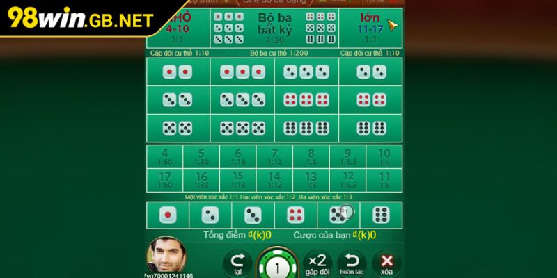 Sicbo 98WIN – Siêu Phẩm Casino Hấp Dẫn Với Mọi Game Thủ 2025 3 Các loại cửa cược phổ biến trên bàn đấu
